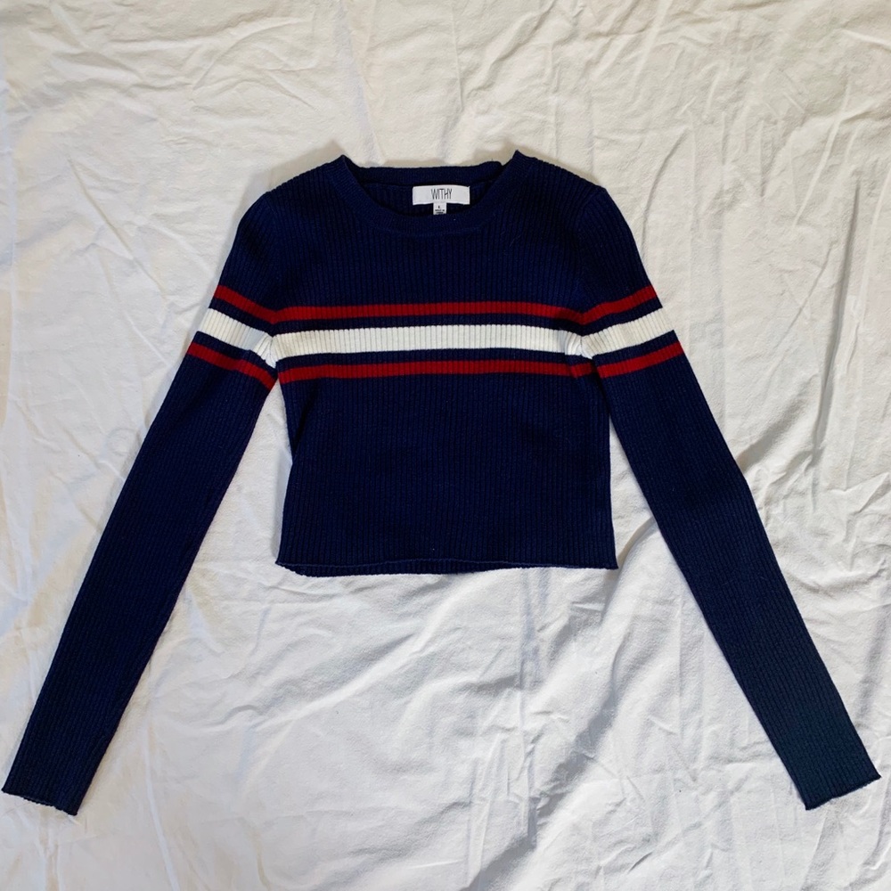 Women’s long sleeve fitted crop top